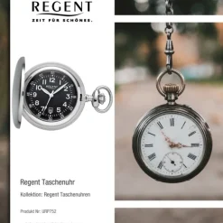 Regent Herren Taschenuhr Analog Gehäuse silber URP752