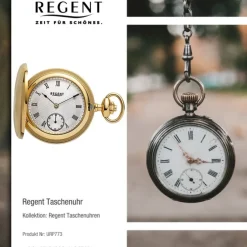 Regent Herren Taschenuhr Analog Gehäuse gold URP773