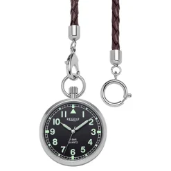 Regent Herren Taschenuhr Analog Gehäuse silber URP771