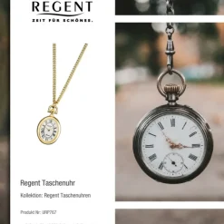 Regent Herren Taschenuhr Analog Gehäuse gold URP767