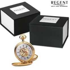 Regent Herren Taschenuhr Analog Gehäuse gold URP701