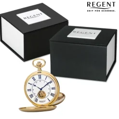 Regent Herren Taschenuhr Analog Gehäuse gold URP708