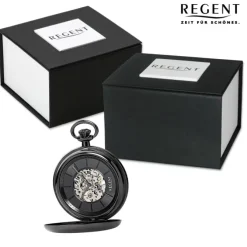 Regent Herren Taschenuhr Analog Gehäuse schwarz URP710