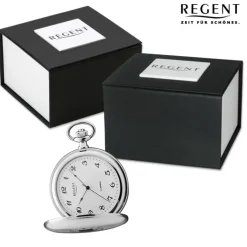 Regent Herren Taschenuhr Analog Gehäuse silber URP713