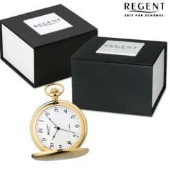 Regent Herren Taschenuhr Analog Gehäuse gold URP714