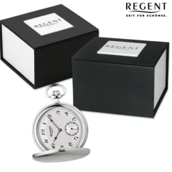 Regent Herren Taschenuhr Analog Gehäuse silber URP717