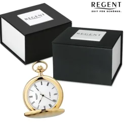 Regent Herren Taschenuhr Analog Gehäuse gold URP719