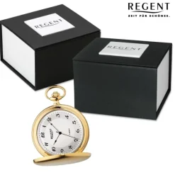 Regent Herren Taschenuhr Analog Gehäuse gold URP721