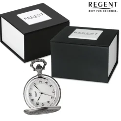 Regent Herren Taschenuhr Analog Gehäuse grau URP722