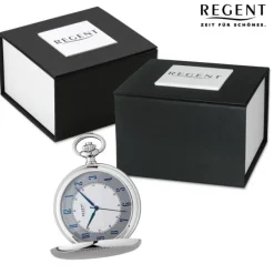 Regent Herren Taschenuhr Analog Gehäuse silber URP727