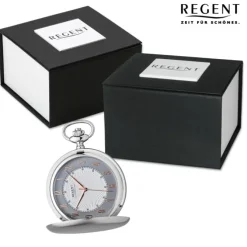 Regent Herren Taschenuhr Analog Gehäuse silber URP728