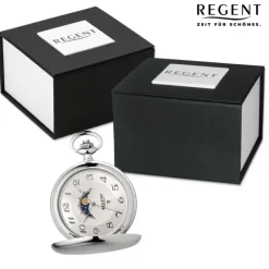 Regent Herren Taschenuhr Analog Gehäuse silber URP730