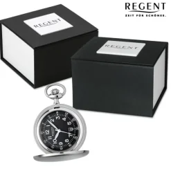 Regent Herren Taschenuhr Analog Gehäuse silber URP752