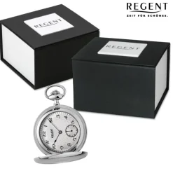 Regent Herren Taschenuhr Analog Gehäuse silber URP774