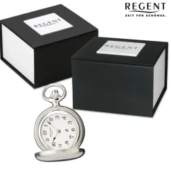 Regent Herren Taschenuhr Analog Gehäuse silber URP764