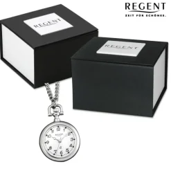 Regent Herren Taschenuhr Analog Gehäuse silber URP766
