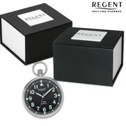 Regent Herren Taschenuhr Analog Gehäuse silber URP771