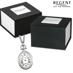Regent Herren Taschenuhr Analog Gehäuse silber URP768