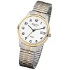Regent Herren-Armbanduhr F-877 Quarz-Uhr Stahl-Armband silber gold URF877
