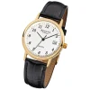 Regent Herren-Armbanduhr F-790 Quarz-Uhr Leder-Armband schwarz URF790