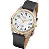 Regent Herren-Armbanduhr F-687 Titan-Uhr Leder-Armband schwarz URF687