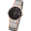 Regent Herren-Armbanduhr Quarz Uhr Edelstahl-Band silber rosegold Uhr URGM1409