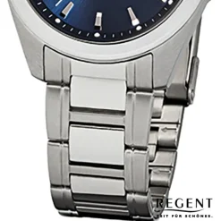 Regent Herren-Armbanduhr Saphirglas Quarz Edelstahl silber URF526