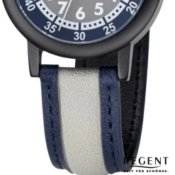 Regent Kinderuhr Armbanduhr Analog PURarmband dunkelblau. Grau URF1474