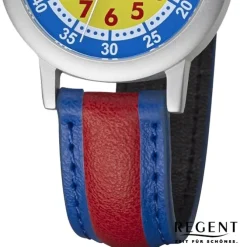 Regent Kinderuhr Armbanduhr Analog PURarmband blau rot URF1472