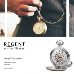 Regent Taschenuhr skelettiertes P-93 mechanisches Uhrwerk Handaufzug URP093