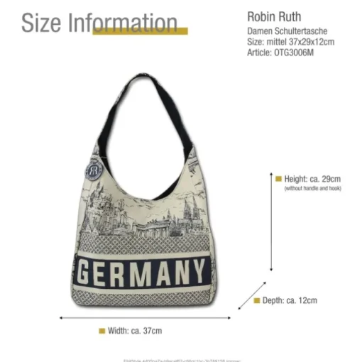 Robin Ruth Baumwolle Polyester navy beige OTG3006M