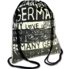 Robin Ruth Rucksack Baumwolle schwarz/beige Sportrucksack Turnbeutel OTG6070S