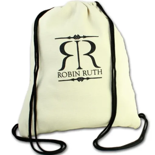 Robin Ruth Rucksack Baumwolle schwarz/beige Sportrucksack Turnbeutel OTG6070S