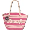 Robin Ruth Strandtasche Baumwolle Polyester rosa beige OTG2200A
