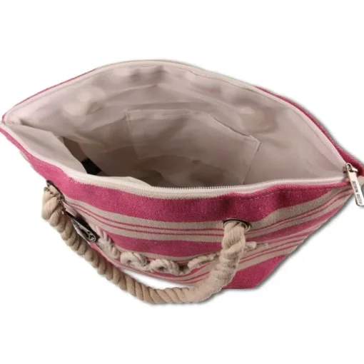 Robin Ruth Strandtasche Baumwolle Polyester rosa beige OTG2200A