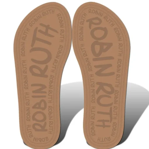 Robin Ruth Zehentrenner weiß Canvas Band Flip Strandschuh 36-37 HZG201WS