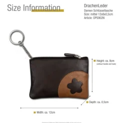 Schlüsseltasche Leder braun Schlüsseletui DrachenLeder OPS902N