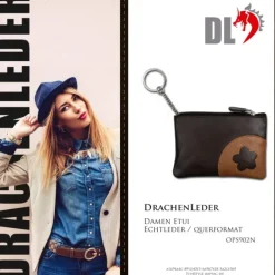 Schlüsseltasche Leder braun Schlüsseletui DrachenLeder OPS902N