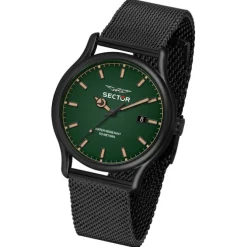 Sector Herren Armbanduhr Analog Edelstahlarmband schwarz USE53517021