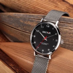 Sector Herren Armbanduhr Analog Edelstahlarmband silber USE53522008