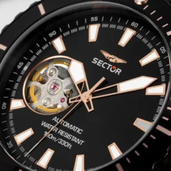 Sector Herren Armbanduhr Analog Edelstahlarmband schwarz USE23276002