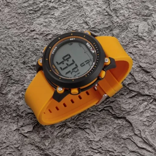 Sector Herren Armbanduhr Digital Silikonarmband orange USE51546001
