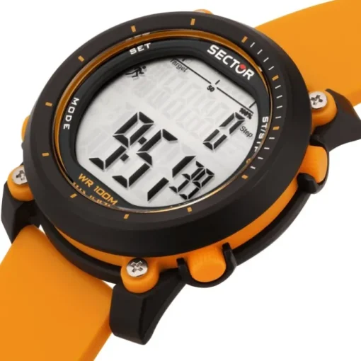 Sector Herren Armbanduhr Digital Silikonarmband orange USE51546001