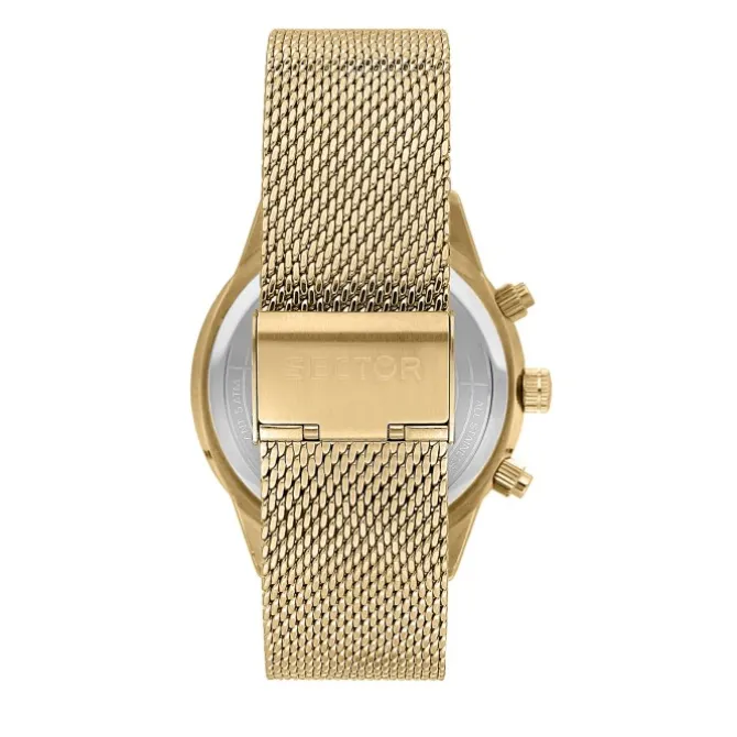 Sector Herren Armbanduhr Multifunktion Edelstahlband gold USE53540001