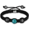 Shamballa Armband original Sterlinx mit 1 türkisen Glitzerkugel SHS11T