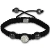 Shamballa Armband original Sterlinx mit 1 weißen Glitzerkugel SHS11W