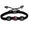 Shamballa Armband original Sterlinx mit 1 lila Glitzerkugel SHS11V