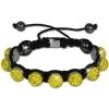 Shamballa Armband original Sterlinx mit 9 gelben Glitzerkugeln SHS90Y
