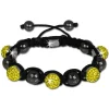 Shamballa Armband original Sterlinx mit 5 gelben Glitzerkugeln SHS51Y