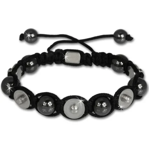 Shamballa Armband original Sterlinx mit 5 Edelstahl Kugel-Fassungen SHA51